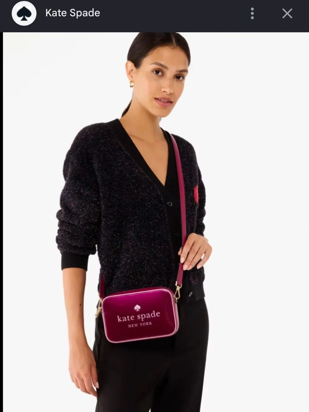 kate spade Mini Camera Crossbody in Raspberry. NWT